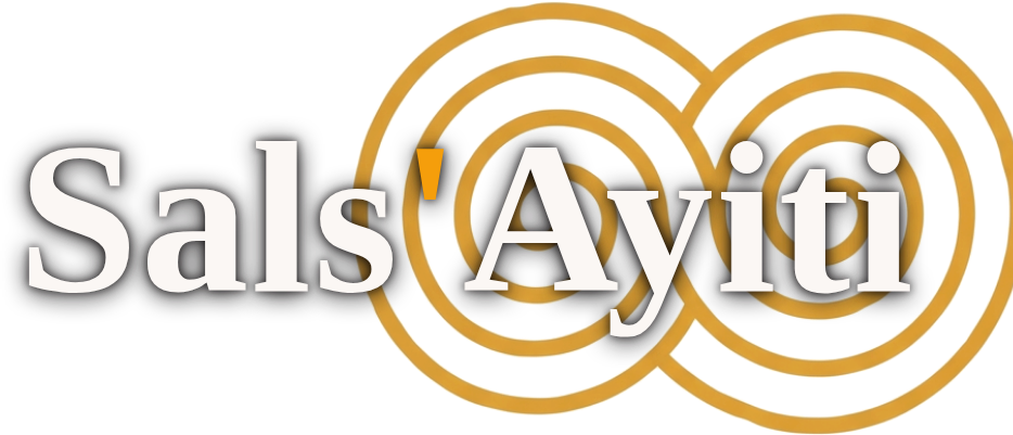 Logo Sals'Ayiti — double spirale taïno derrière Ayiti